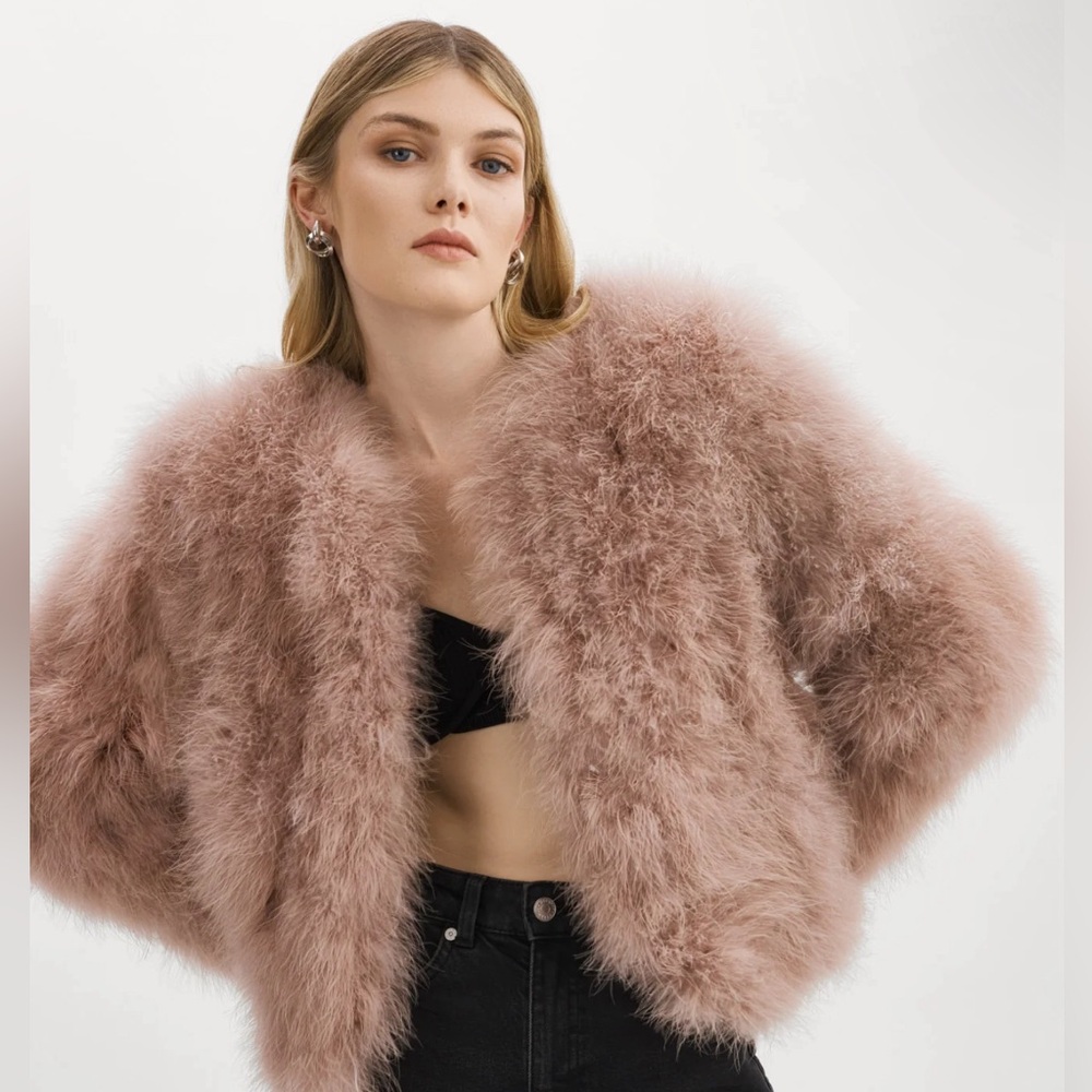 DEORA | FEATHER JACKET - Brand New with Tags